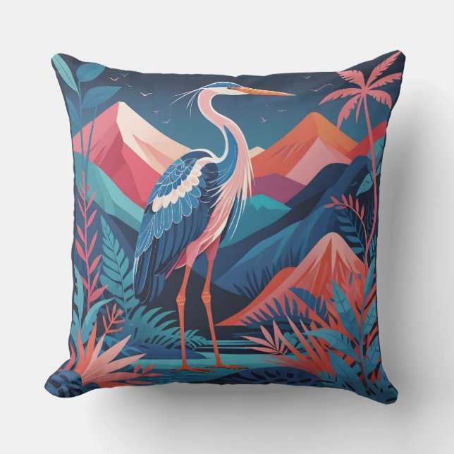 neon rand reiger buitenkussen (Voorkant)