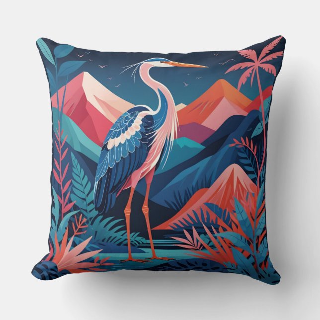 neon rand reiger kussen (Voorkant)