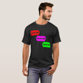 Neon Razor Blades (rood, roze, groen) T-shirt (Voorkant volledig)