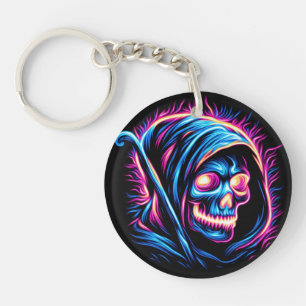 Neon Reaper Glow - Schedel Sleutelhanger