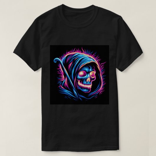 Neon Reaper Glow - Skull T-shirt (Design voorkant)