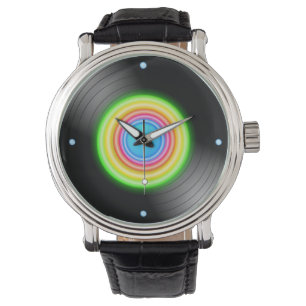 Neon Record Horloge