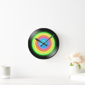 Neon Record Ronde Klok (Huis)