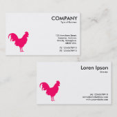 Neon Red Cocreel Symbool - Wit Visitekaartje (Voorkant / Achterkant)