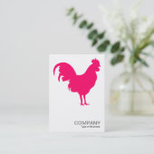Neon Red Cocreel - White Visitekaartje (Staand voorkant)