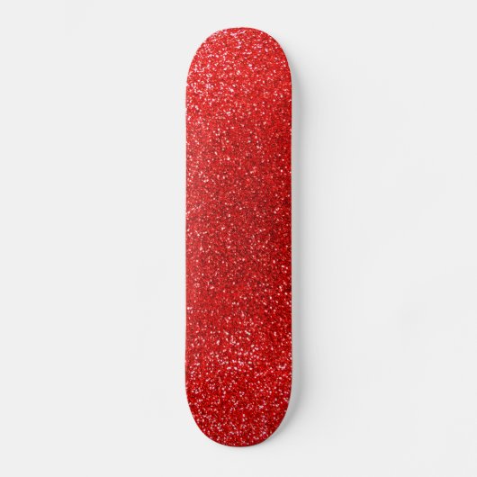Neon red glitter skateboard (Voorkant)