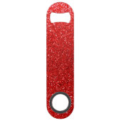 Neon red glitter speed flessenopener (Voorkant)