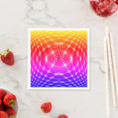 Neon red glob fractal servetten (Insitu)
