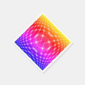 Neon red glob fractal servetten (Hoek)