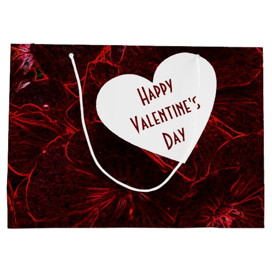 Neon Red Violas Groot Cadeauzakje (Achterkant)