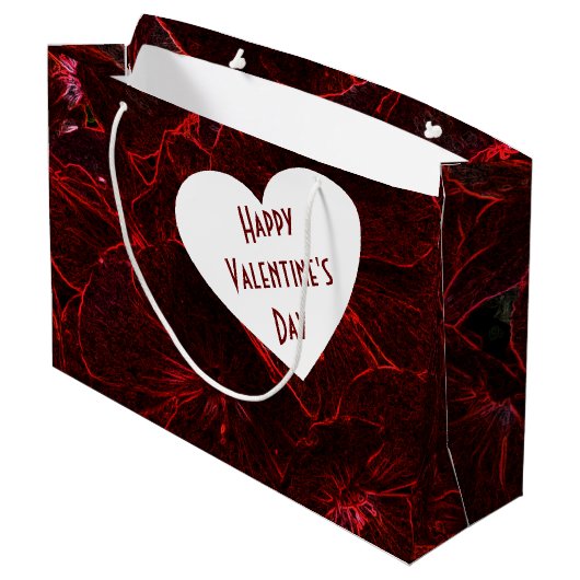 Neon Red Violas Groot Cadeauzakje (Achterkant Gekanteld)