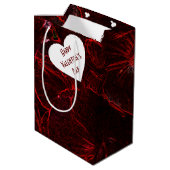 Neon Red Violas Medium Cadeauzakje (Achterkant Gekanteld)