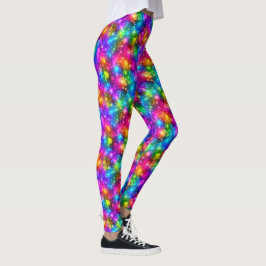 Neon Regenboog Bokeh Lichten Abstract Leggings