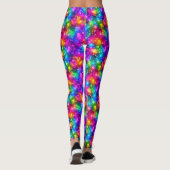 Neon Regenboog Bokeh Lichten Abstract Leggings (Achterkant)