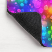 Neon Regenboog Bokeh Lichten Abstract Muismat (Hoek)