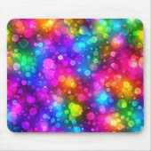 Neon Regenboog Bokeh Lichten Abstract Muismat (Voorkant)