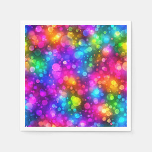 Neon Regenboog Bokeh Lichten Abstract Servet