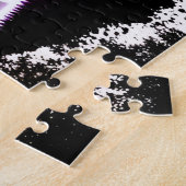 Neon regenboog boom silhouet droom legpuzzel (Zijkant)