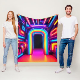 Neon Regenboog Gateway Fleece Deken