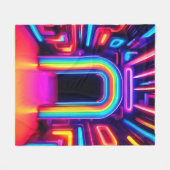 Neon Regenboog Gateway Fleece Deken (Voorkant (Horizontaal))