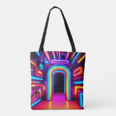 Neon Regenboog Gateway Tote Bag (Achterkant)