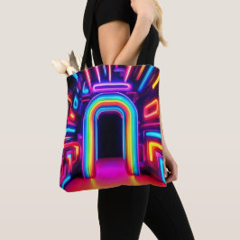 Neon Regenboog Gateway Tote Bag
