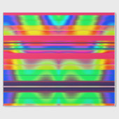 Neon regenboog gestreept inpakpapier (Vlak)