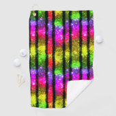 Neon Regenboog Glans Strepen Golfhanddoek (Insitu)
