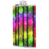 Neon Regenboog Glans Strepen Heupfles (Links)