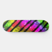 Neon Regenboog Glans Strepen Persoonlijk Skateboard (Horizontaal)