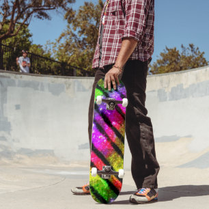 Neon Regenboog Glans Strepen Persoonlijk Skateboard