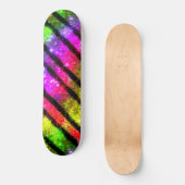 Neon Regenboog Glans Strepen Persoonlijk Skateboard (Voorkant)