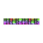 Neon Regenboog Glans Strepen Uitnodigingen Wikkel (Vlak)