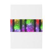 Neon Regenboog Glans Strepen Uitnodigingen Wikkel (Achterkant Voorbeeld)