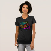 Neon Regenboog Paisley T-shirt (Voorkant volledig)