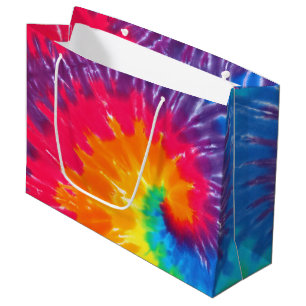 Neon Regenboog Retro Tie Dye Design Groot Cadeauzakje