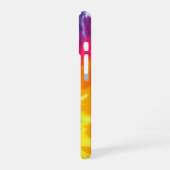 Neon Regenboog Retro Tie Dye Design iPhone 16 Hoesje (Linkerkant)