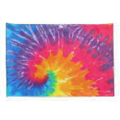 Neon Regenboog Retro Tie Dye Design Kussensloop (Achterkant-Rechts)
