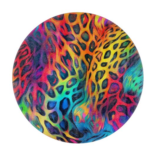 Neon Regenboog Snijplank (Voorkant)