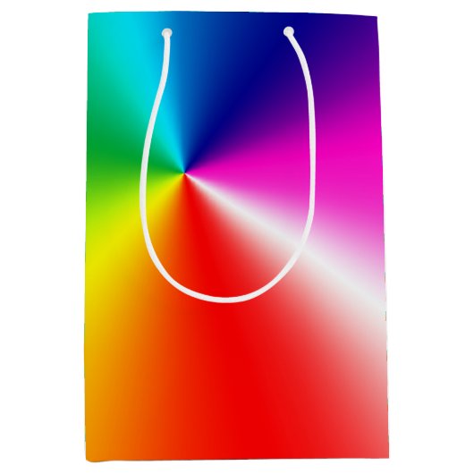 Neon Regenboog Spectrum Abstract Medium Cadeauzakje (Voorkant)