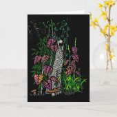 Neon regenwoudgroet kaart (Gele Bloem)