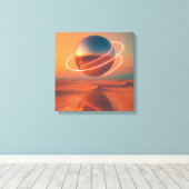 Neon Relikwie Canvas Afdruk (Insitu (Houten vloer))