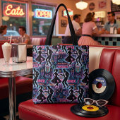 Neon Retro 1950s Rock-'n-Roll Diner Tote Bag