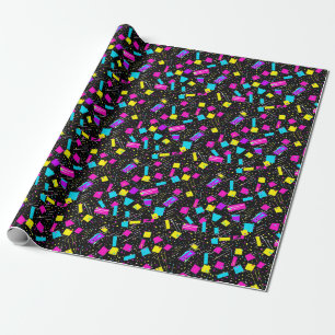 Neon Retro 80s inpakpapier