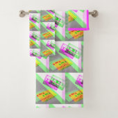 Neon Retro-Cassettebandjes Bad Handdoek (Insitu)
