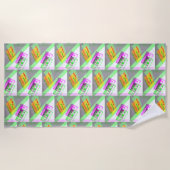 Neon Retro-Cassettebandjes Strandlaken (Voorkant)