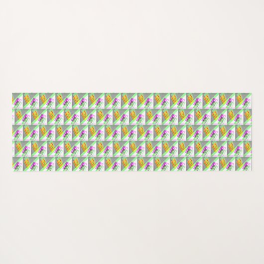Neon Retro-Cassettebandjes Yogamat (Achterkant (horizontaal))