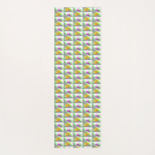 Neon Retro-Cassettebandjes Yogamat (Achterkant)