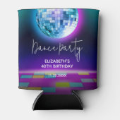 Neon Retro Dance Disco Verjaardagsfeestje Welkom Blikjeskoeler (Voorkant)