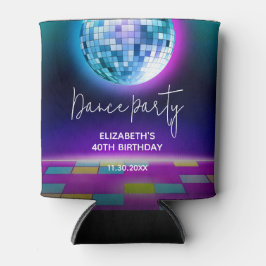 Neon Retro Dance Disco Verjaardagsfeestje Welkom Blikjeskoeler